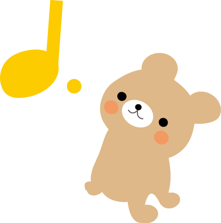 動物たちの音符のイラスト 無料イラスト フリー素材