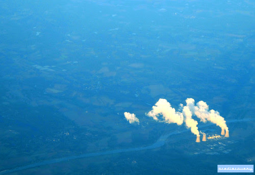 Dampierre nuclear power plant, aerial photograph