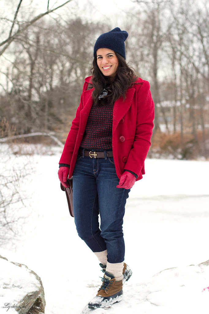 Wool Sweater - Red Pea Coat