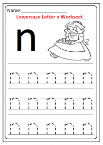 lowercase letter n worksheets free printable preschool