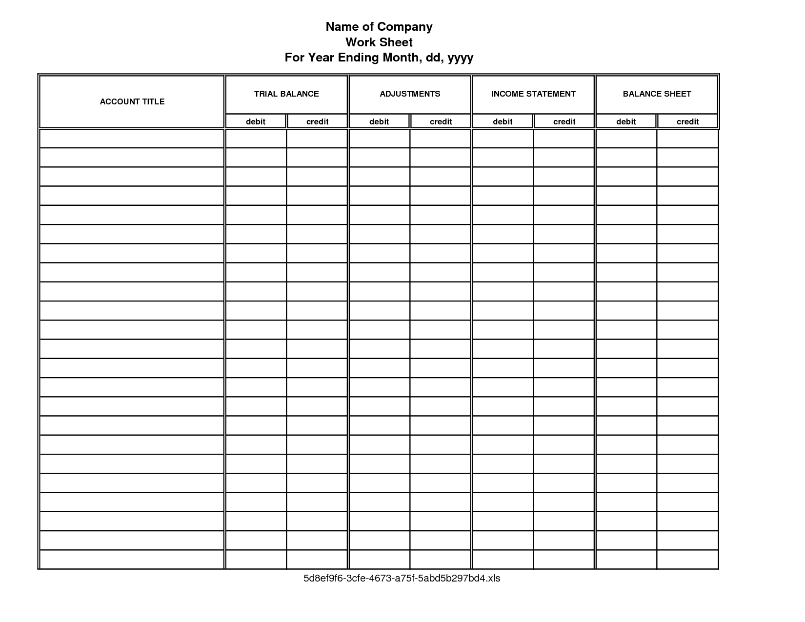 7 Best Images of Printable Accounting Worksheets  Accounting Worksheet Template, Free Printable 
