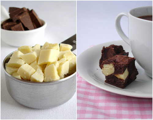 Triple choc brownies
