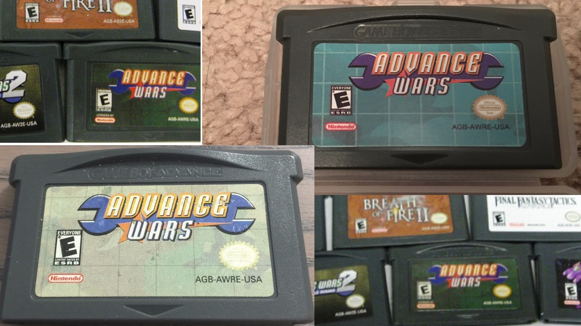 Plz Help Me Identify The Different Cartridge Art Label For Advance Wars For The Gba R Gameboy
