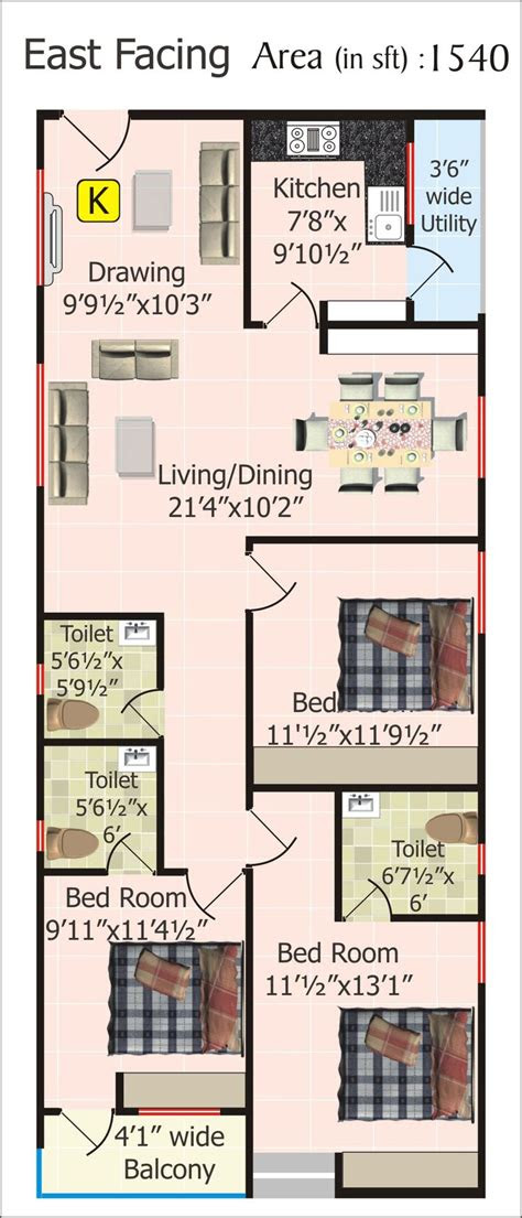 Webmasters, you can add your site in. Floor Plans For 20 X 60 House | 3d house plans, 2bhk house