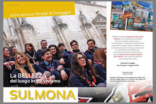 BELLEZZA E SULMONA, IL BINOMIO SCELTO DALLA REDAZIONE DELLA RIVISTA ASSOCIATIVA DELL'AGESCI