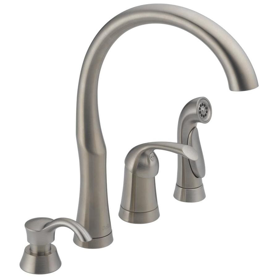 Delta Bellini Stainless 1 Handle Deck Mount High Arc Handle