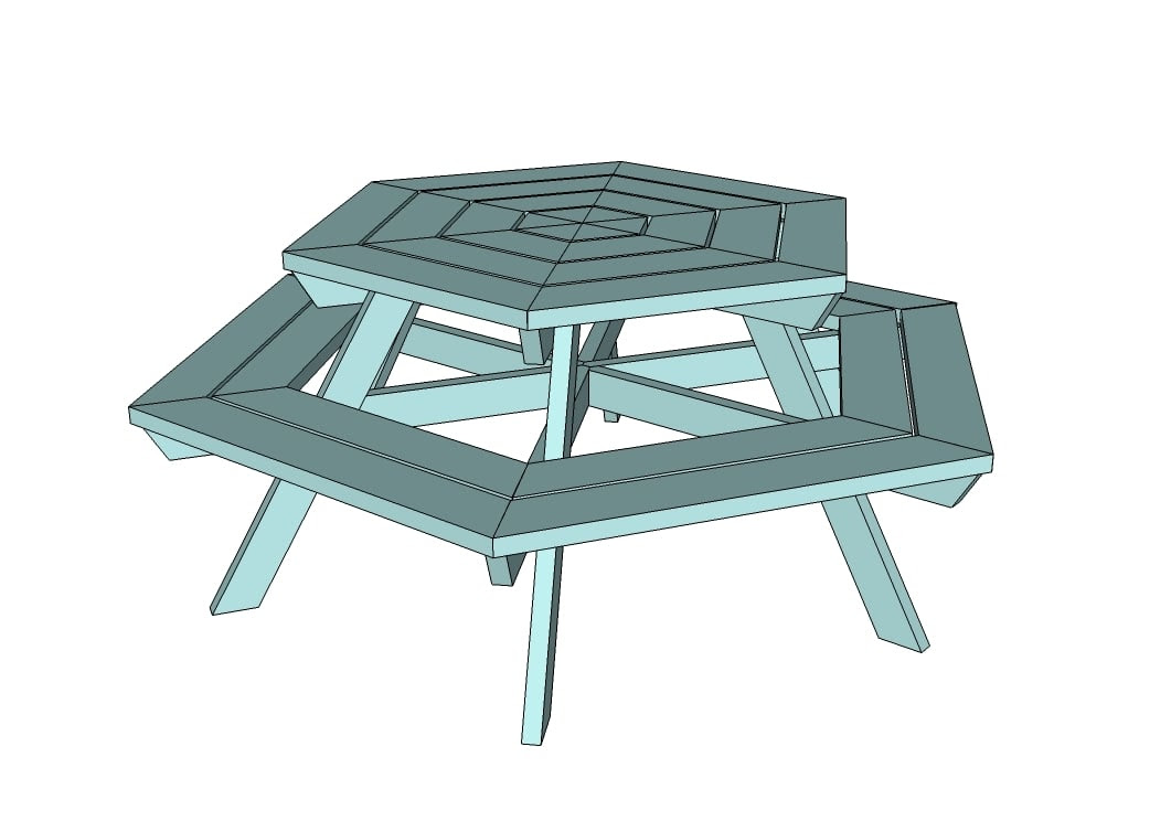 Hexagon Picnic Table Plans