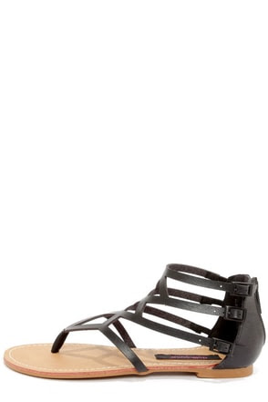 Cute Black Sandals For Juniors Cute black sandals - gladiator