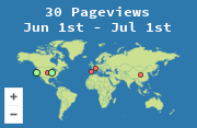 Localización de los visitantes del blog
