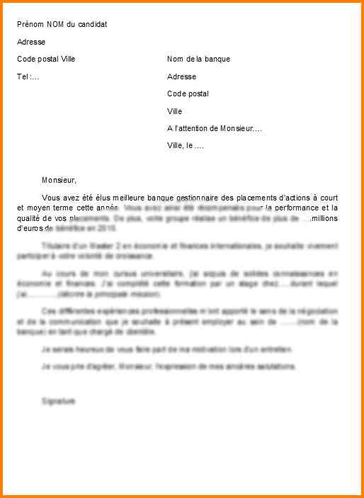 lettre motivation candidature spontanee commercial ...
