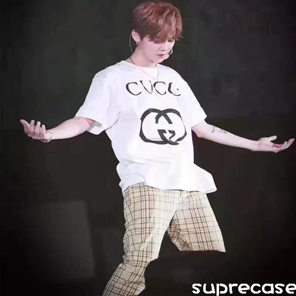 グッチ Tシャツ 韓国風 コピー メンズ レディース ロゴｔシャツ 芸能人愛用