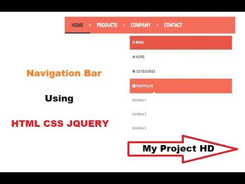 How to Make Responsive Menu in html css and jquery in Hindi