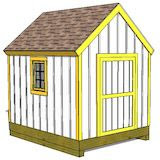 8x10 Cape Cod style shed plans
