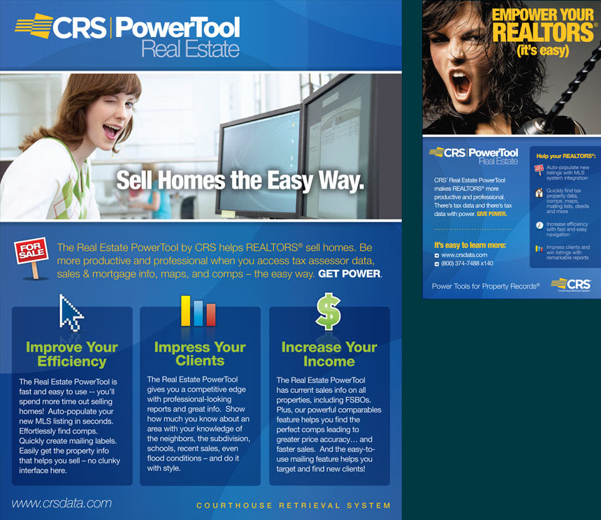 real estate brochure design. CRS Brochure and Magazine Ad