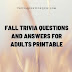 Autumn Trivia For Seniors Printable - Fall trivia game, printable autumn game, fall time activities for adults .