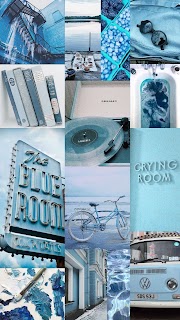 51+ Paling Keren Aesthetic Wallpaper Collage Blue