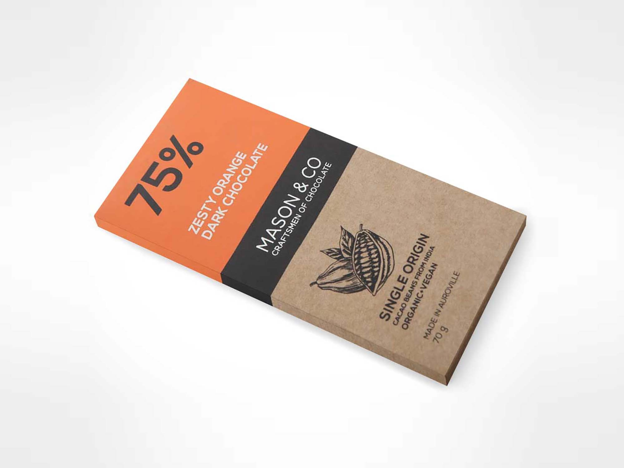 Download Free Wide Chocolate Packaging Mockup Psd