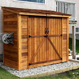 Small Shed Against House