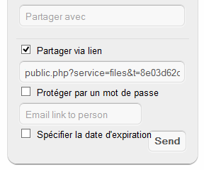 Formulaire de partage