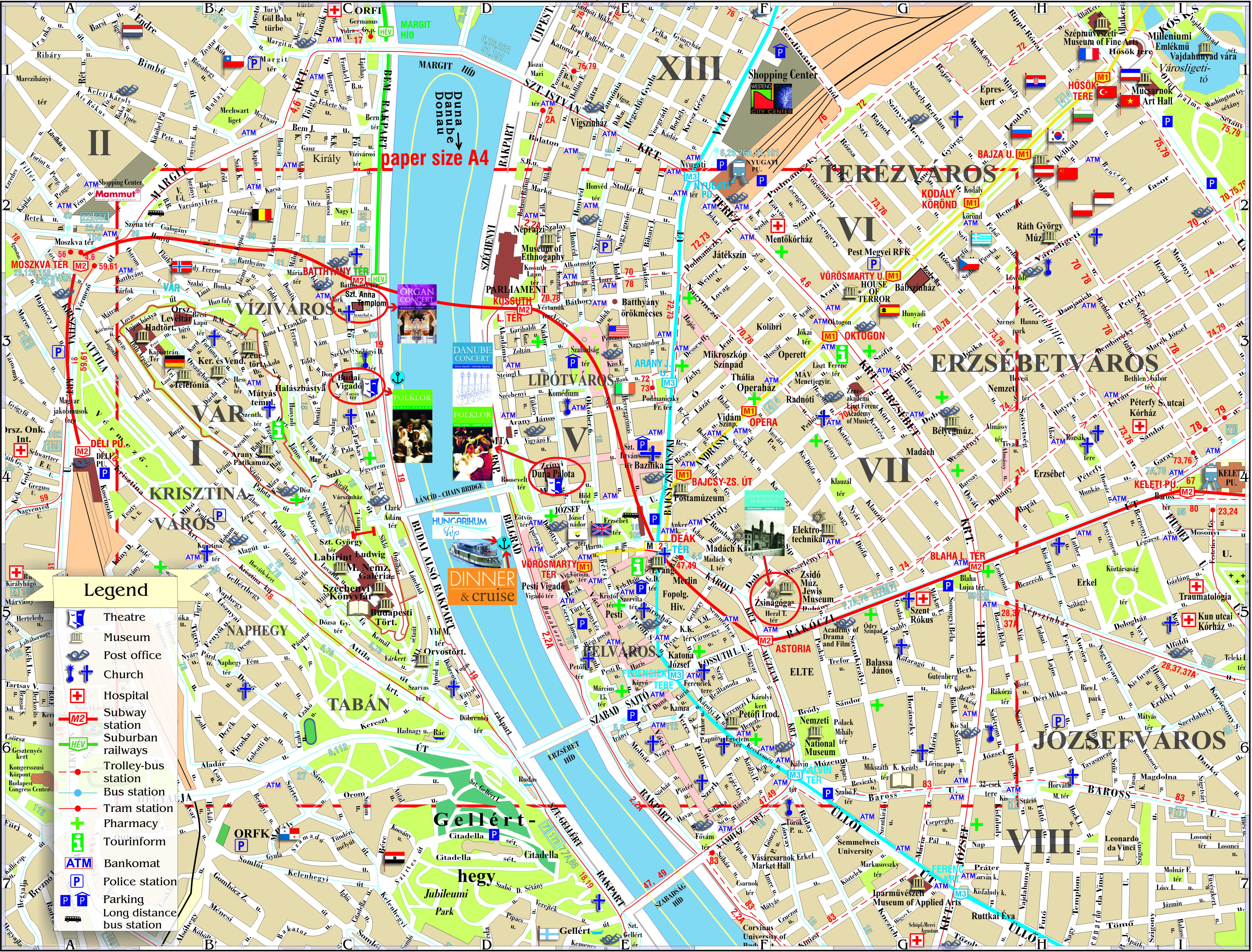 Map Of Budapest City Large Budapest Maps for Free Download and Print | High Resolution 