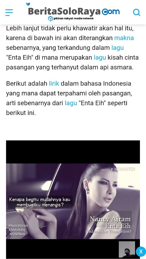 arti lagu enta eih