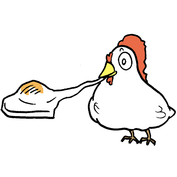 お餅を食べる鳥のイラスト かわいいフリー素材が無料のイラストレイン