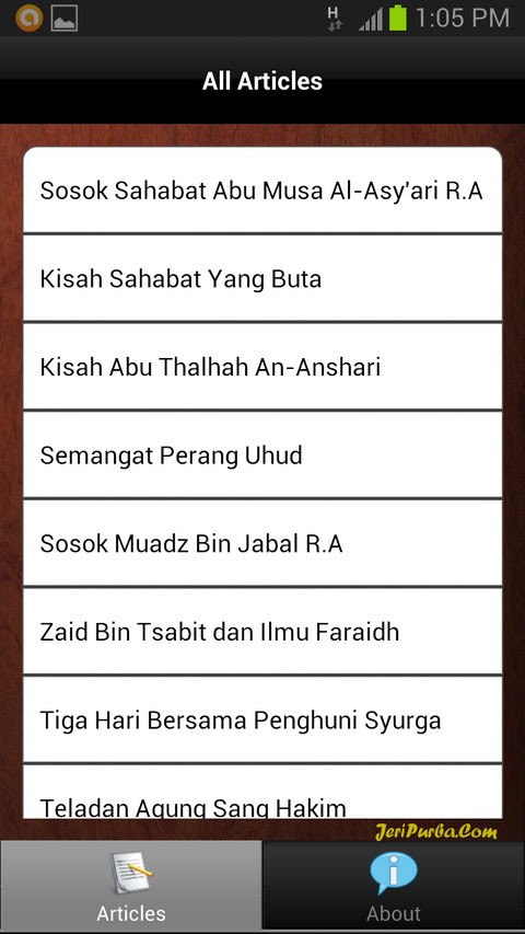 Aplikasi Android Kisah Sahabat Nabi