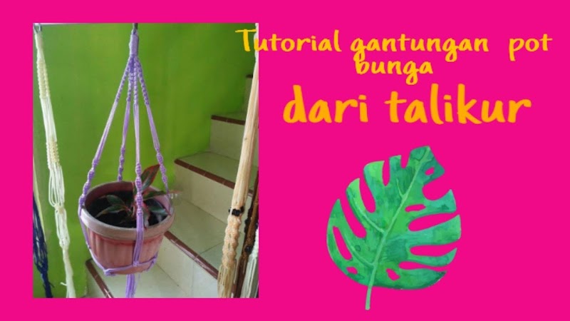 Tren Gantungan Pot Bunga Makrame