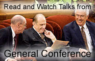 Picture of First Presidency at General Conference