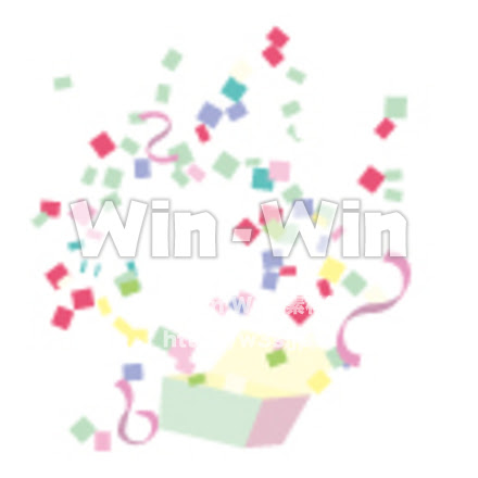びっくり箱と紙吹雪 W の無料cg イラスト素材