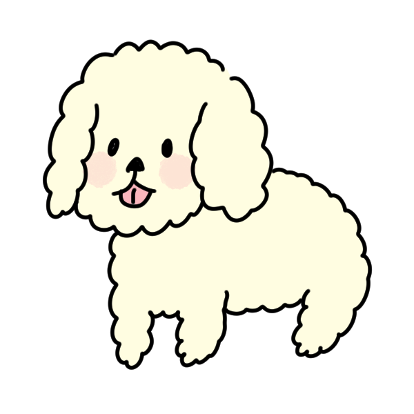 プードル 白 のイラスト かわいいフリー素材が無料のイラストレイン