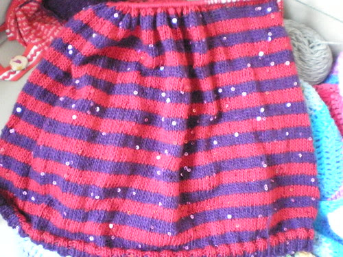 Stripy Sequinned Knitting