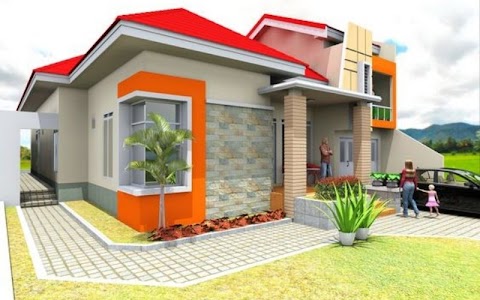 warna cat rumah yang elegan tampak depan biru