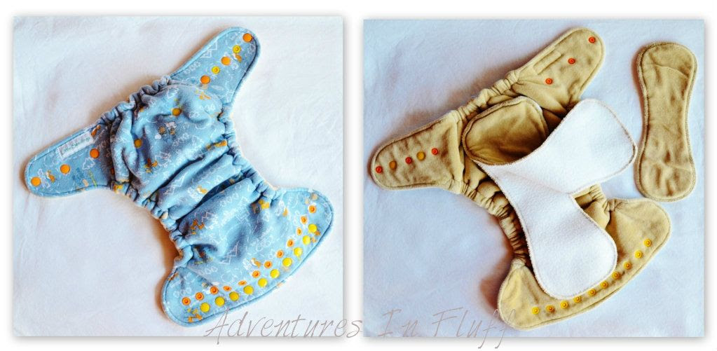 Little Seedlings Hybrid Fitted Cloth Diaper - Inside and Outside