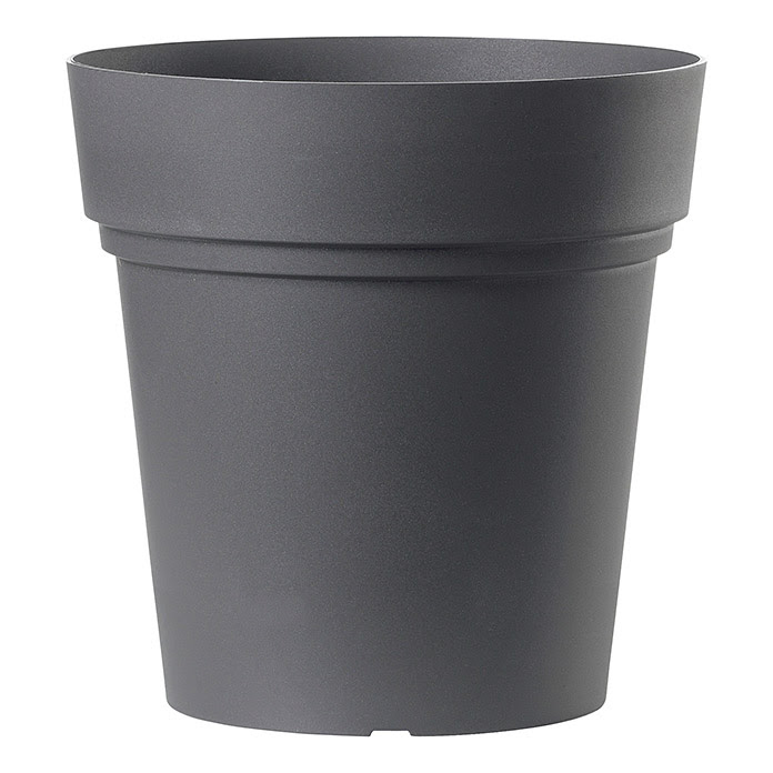 Deroma 9BR14SZ Samba Pot de Fleurs Carr Plastique Gris