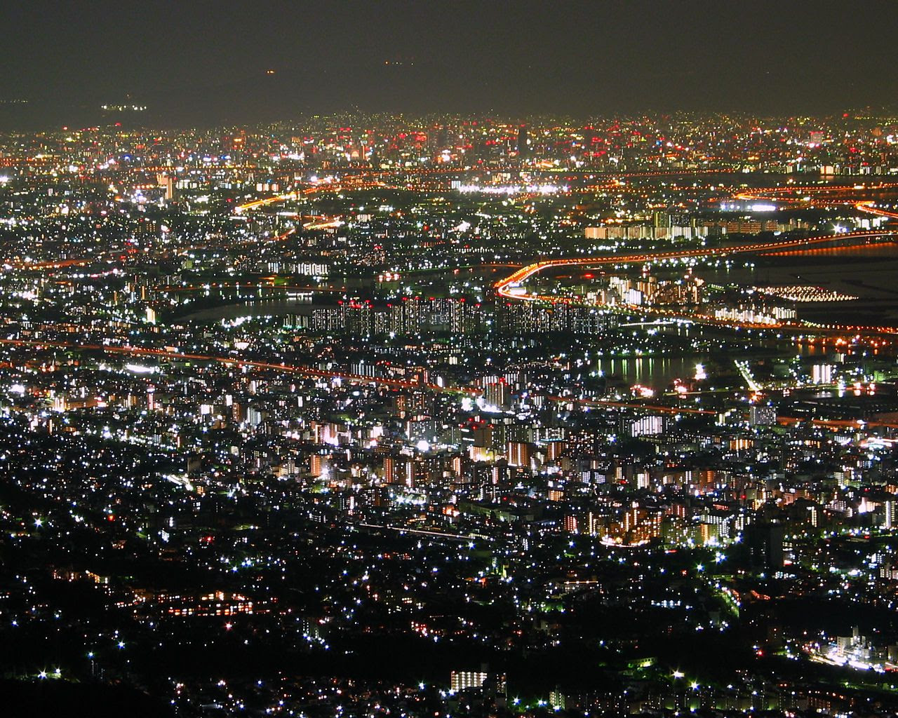 摩耶山掬星台の夜景 神戸1000万ドルの夜景 壁紙写真集 無料写真素材