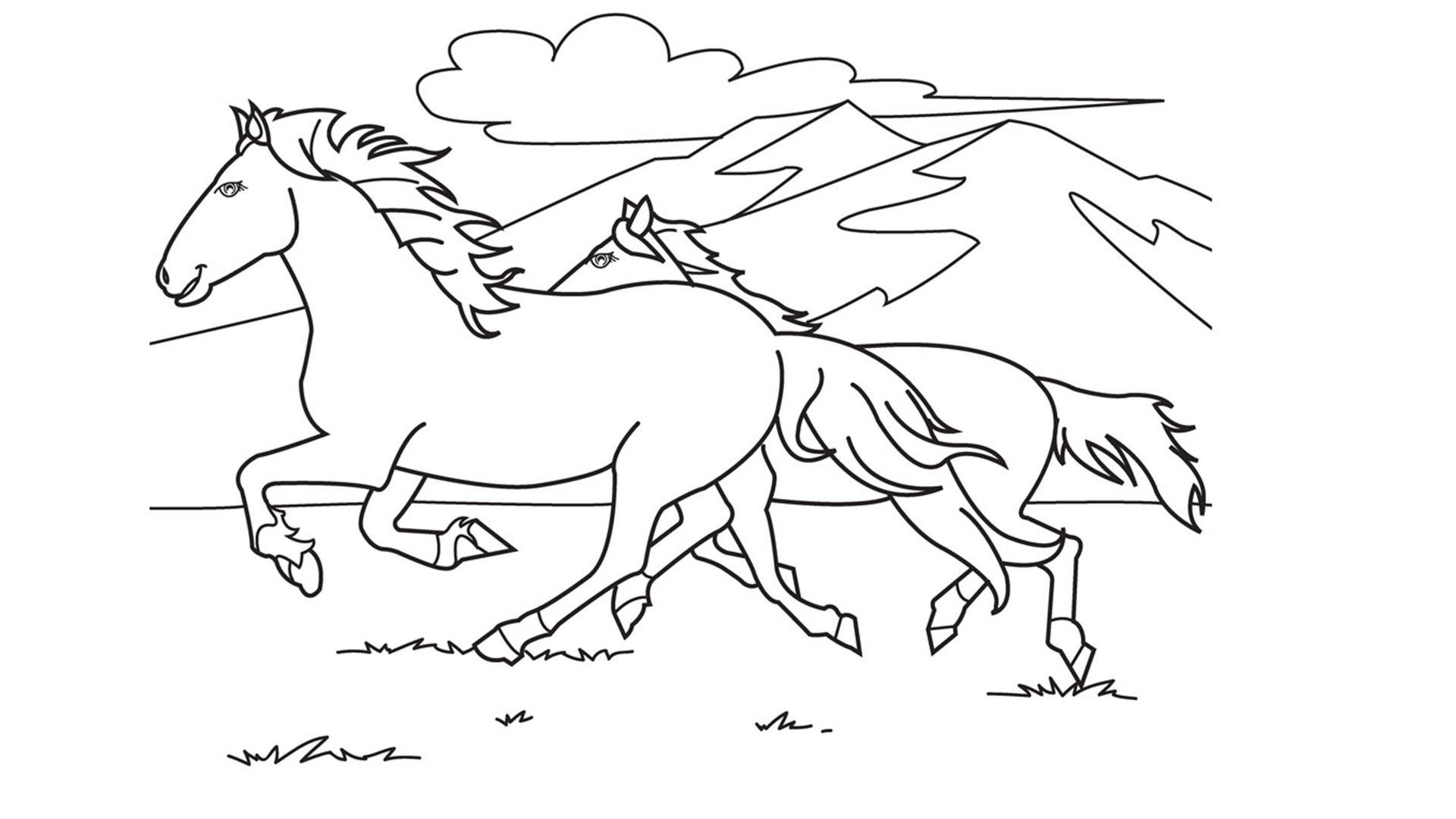 Download Race Horse Coloring Page - Coloring Home