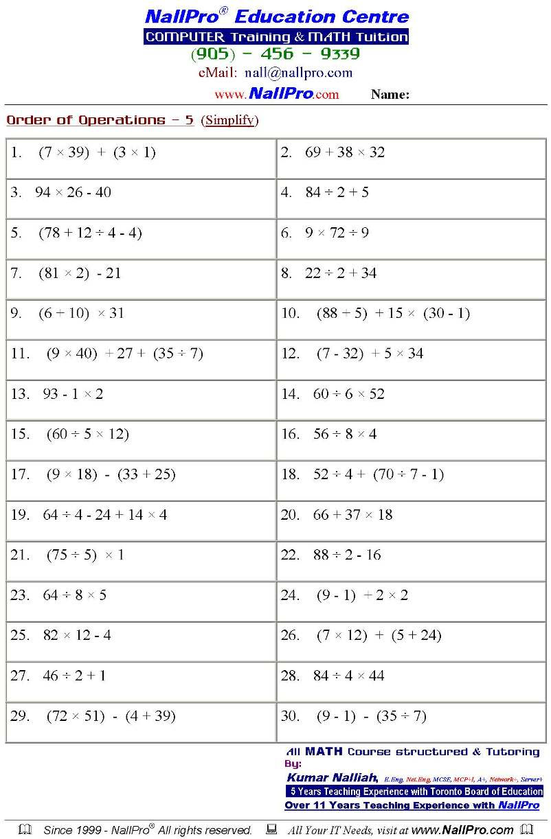 Grade 6, 7 & 8 Mathematics