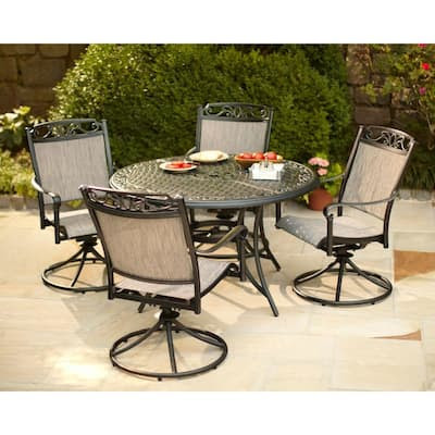 Hampton Bay Santa Maria 5-Piece Patio Dining Set-S5-ADQ10801 at ...