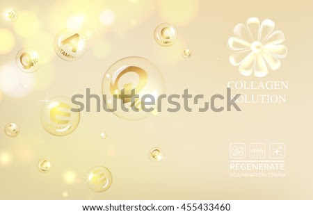 Scince illustration of a DNA molecule. Regenerate face cream and Vitamin complex concept. Organic cosmetic and skin care cream. Beauty skin care design over pink backdrop. Vector illustration.