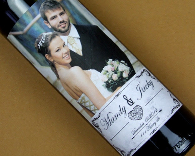 Custom Bridesmaid Wedding Wine Label Personalized by haomaihanger