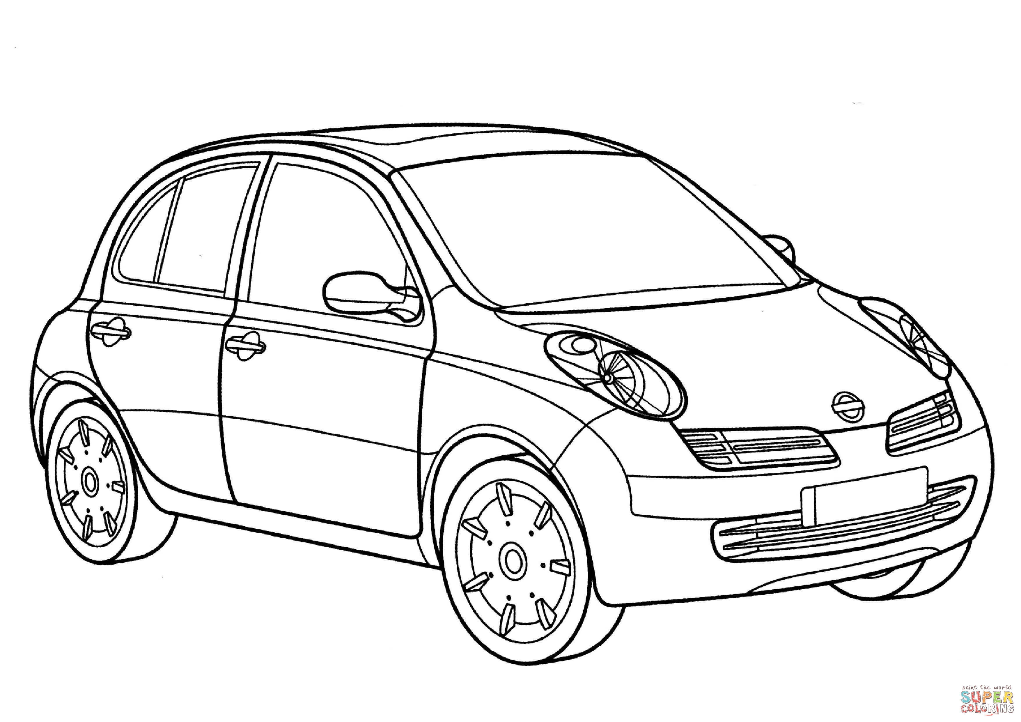 Download Nissan Micra coloring page | Free Printable Coloring Pages
