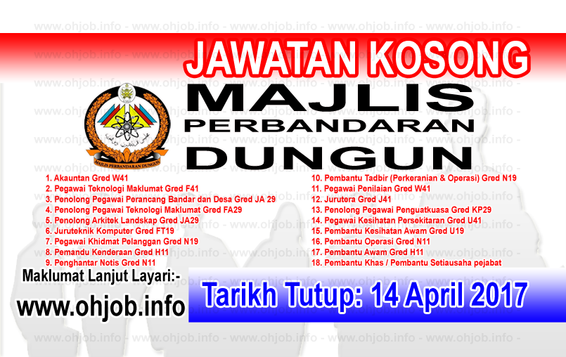 Jawatan Kerja Kosong MPD - Majlis Perbandaran Dungun logo www.ohjob.info april 2017