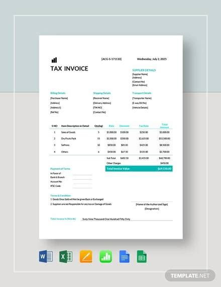 To create a free invoice, just fill out the template below. free 18 customisable tax invoice templates in google docs google