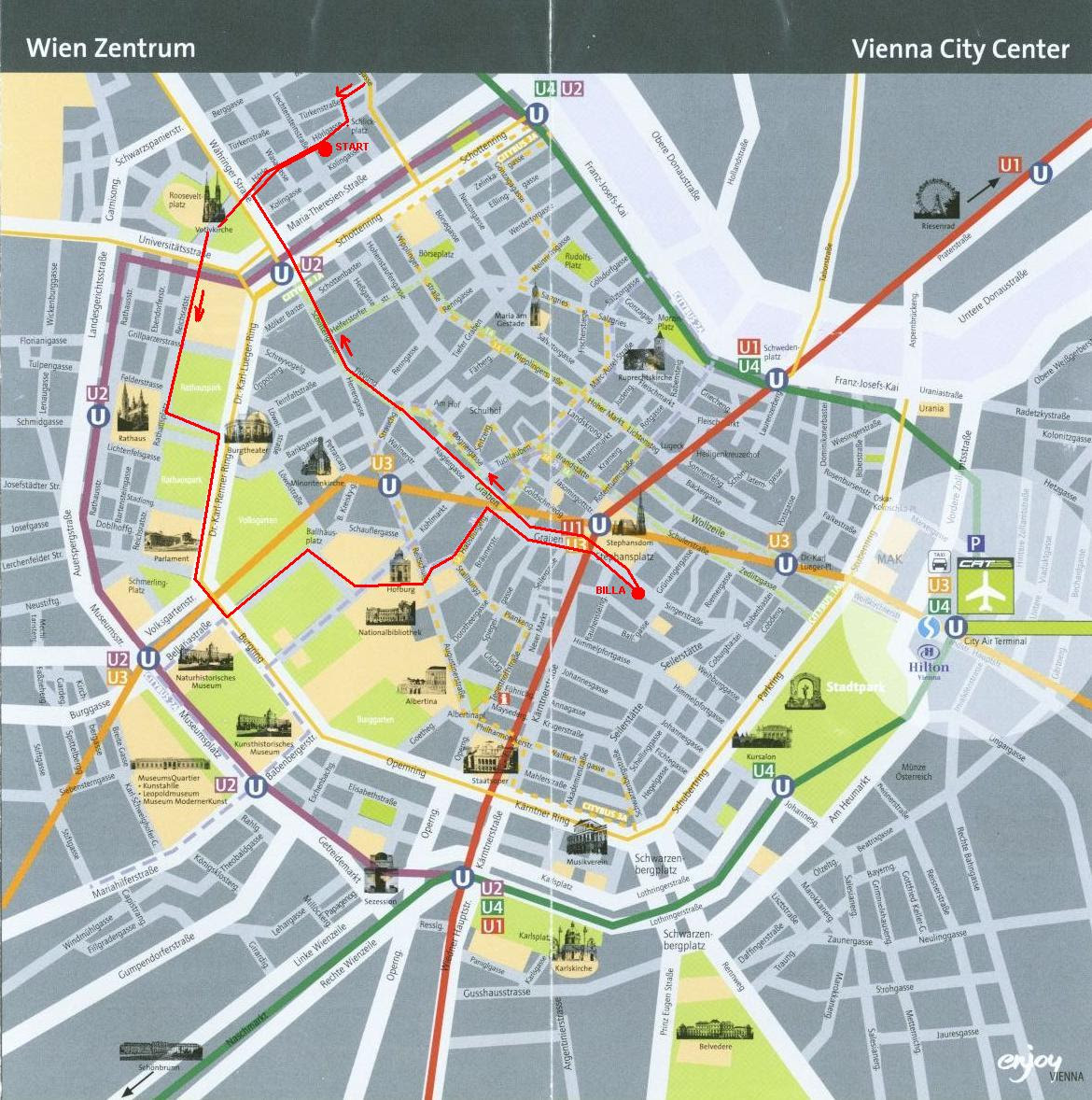 vídeň mapa Mapa Vídně Centrum | adviseurmakelaar vídeň mapa