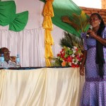 Mayor of Hanga village, Gaudensia Ngonyani, delivering speech