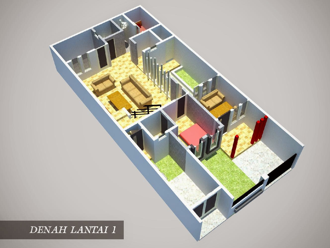 Denah Rumah 3 Kamar Ukuran 7x9 Paling Dicari Terbaru Desain Rumah