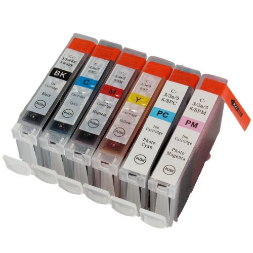 Sophia Global Compatible Ink Cartridge Replacement for Canon BCI-6 (1 Black, 1 Cyan, 1 Mage...