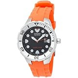Citizen Men's BN0071-06E Eco-Drive Professional Diver Orange Rubber Strap Watch