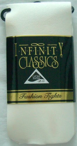 Infinity+Classics+Designer+Collection+Fashion+Pantyhose+Hosiery+-+Basic+Suede+Microfiber+Control+Top+Opaque+Tights+%7E+IVORY+%7E+Size+Medium%2FLarge+%28M%2FL%29